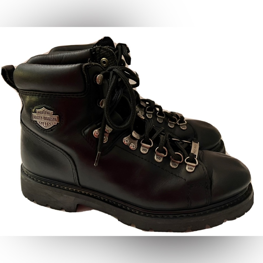 Harley Davidson Dipstick Boots Men's Size 8.5 Black Leather Motorcycle D91610 - Picture 6 of 16